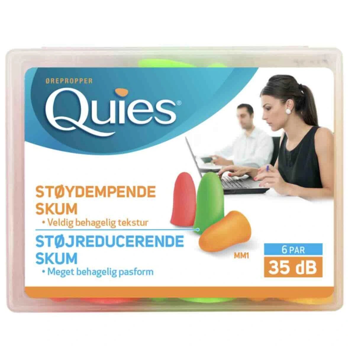 Quies ørepropper mykt skum 6 par