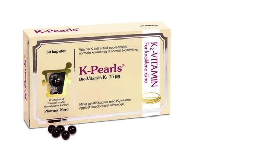 K-Pearls Bio-Vitamin K2 75 mcg kapsler 60 stk