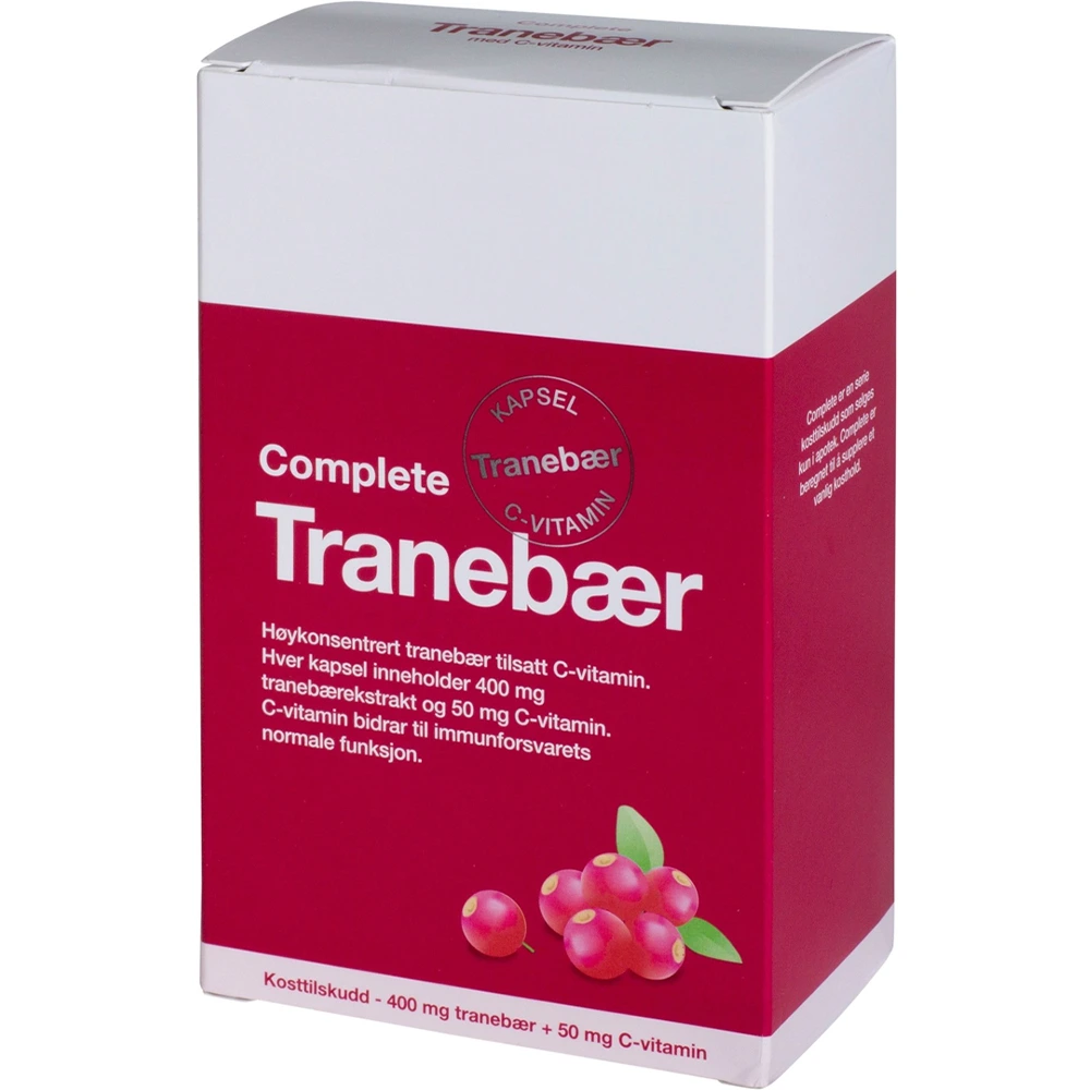 Complete tranebær m/C-vitamin kaps 400 mg/50 mg