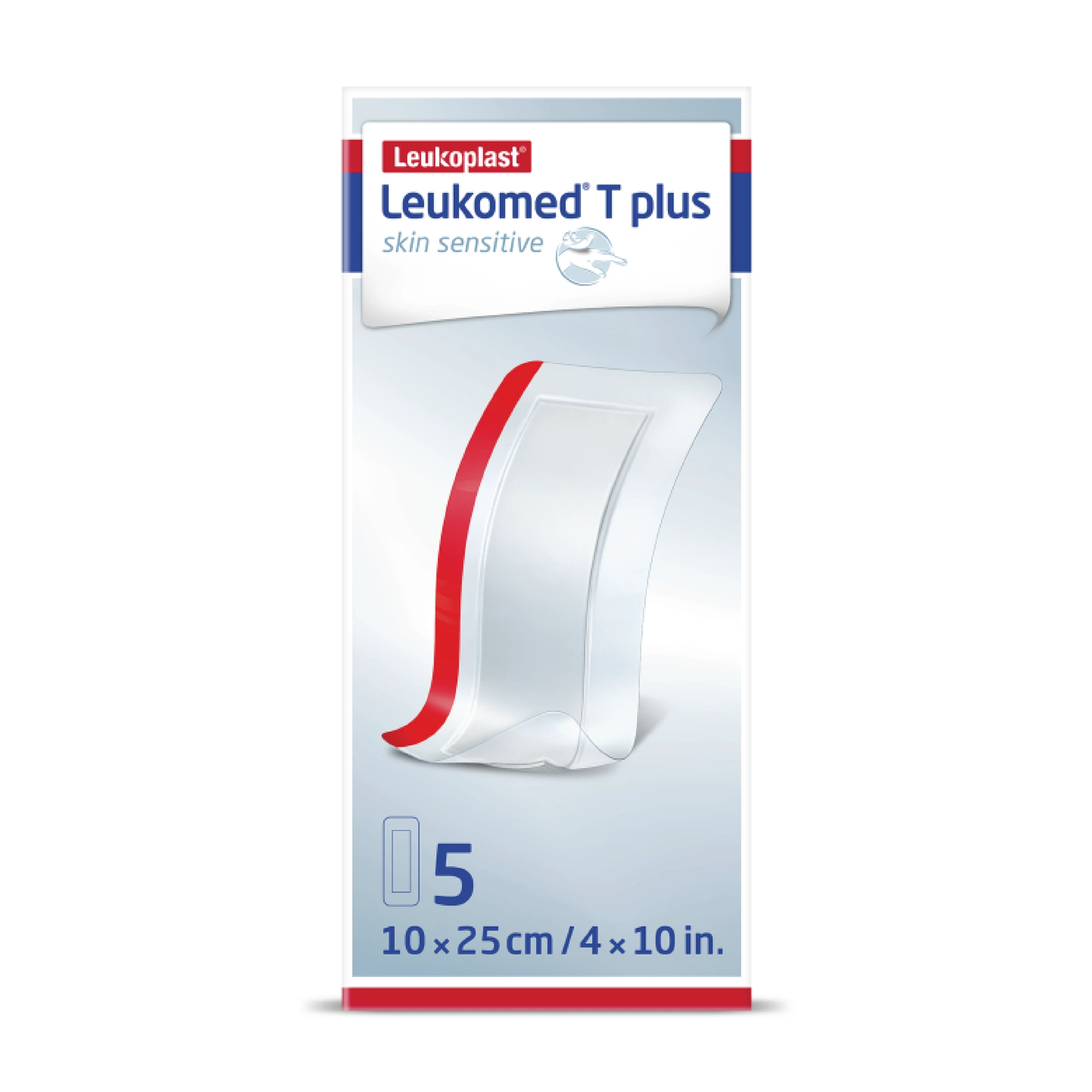 Leukomed T Plus Skin Sensitive sårbandasje 10 x 25 cm 5 stk