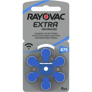 Rayovac Extra Advanced act 675 høreapparatbatteri 6 stk