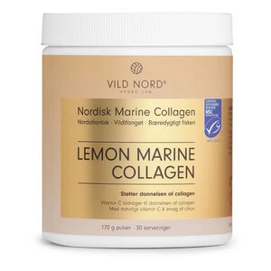 Vild Nord Lemon Marine Collagen pulver sitron 170 g