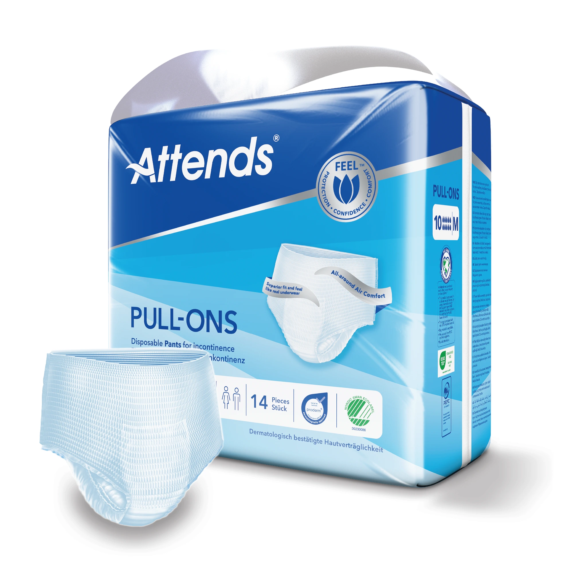 Attends Pull-Ons 10 M bleiebukse for inkontinens 14 stk