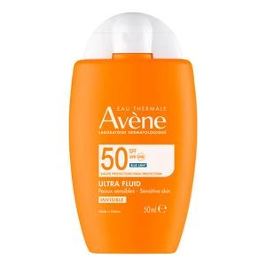 Avène Sun Ultra Fluid Invisible solkrem ansikt SPF50 50 ml
