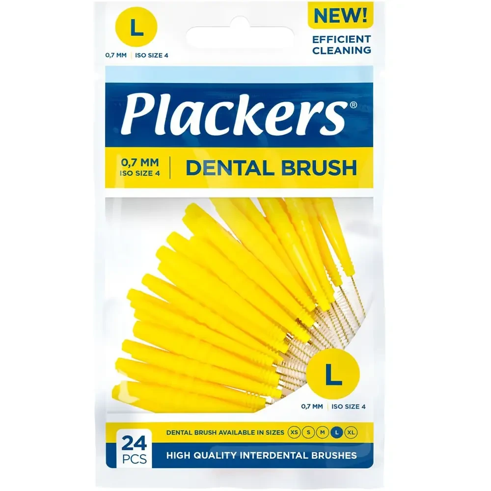 Plackers Dental Brush mellomromsbørste 0,7 mm L 24 stk