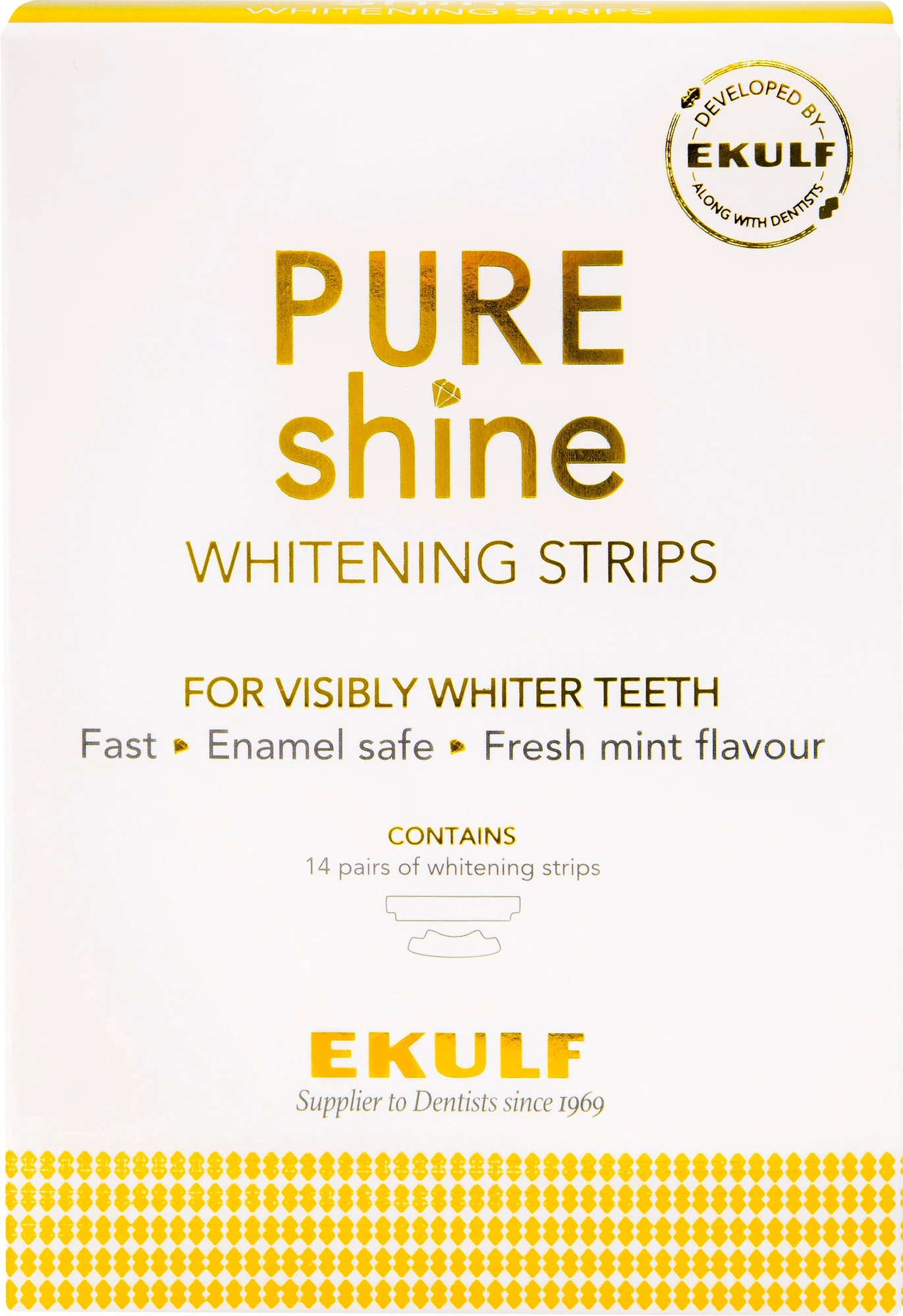Ekulf Pure Shine Whitening tannstrips 14 stk