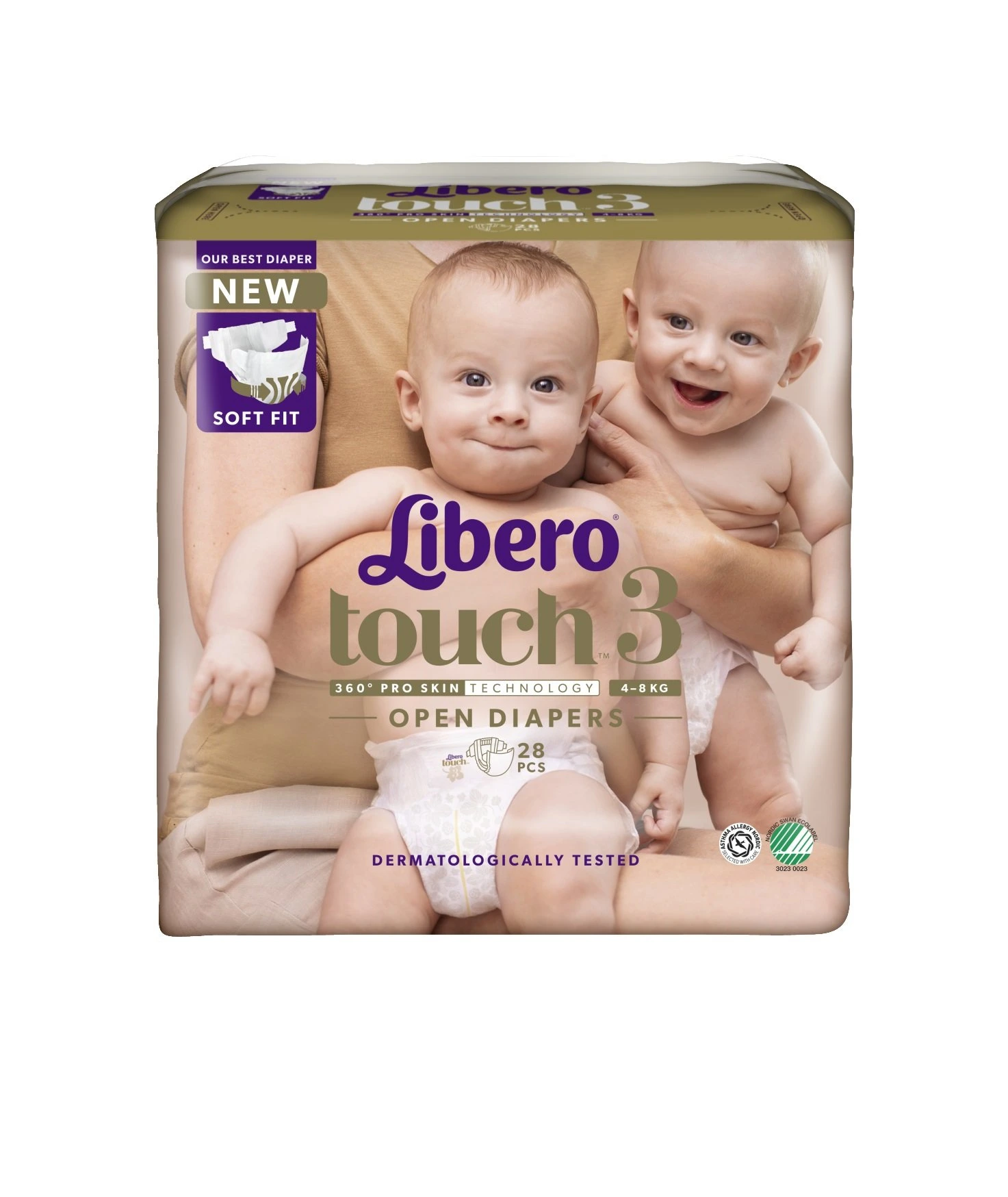 Libero Touch 3 åpne bleier 5-9kg 28 stk