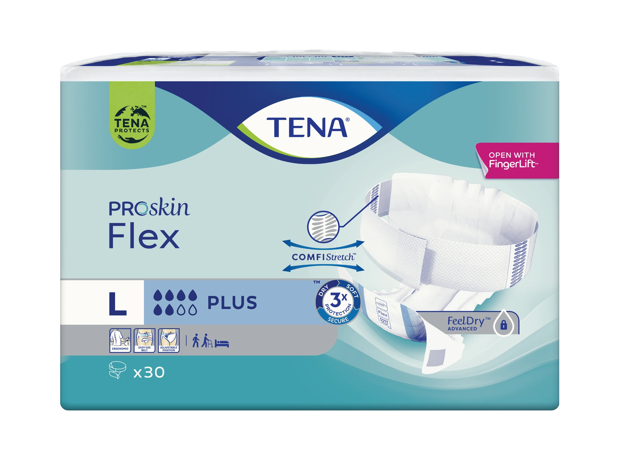 TENA Flex Plus L beltebleier 30 stk