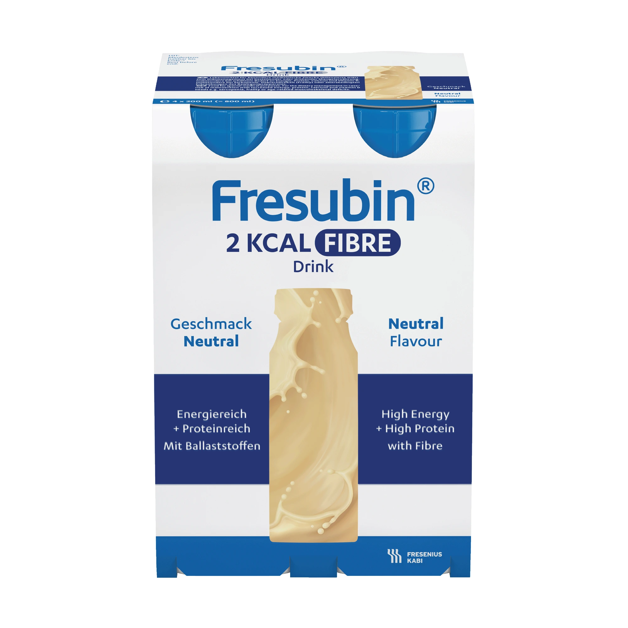 Fresubin 2 kcal Fibre Drink næringsdrikk nøytral 4x200 ml