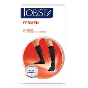 Jobst for Men Casual klasse 1 knestrømpe sort M 1 par