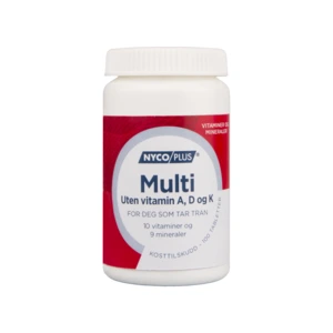 Nycoplus multi uten A+D+K-vitamin tab