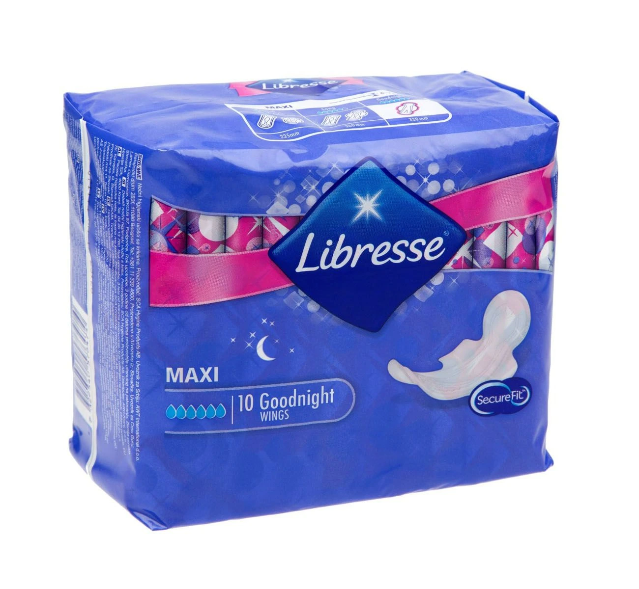 Libresse Maxi Night Wing, 10 stk.