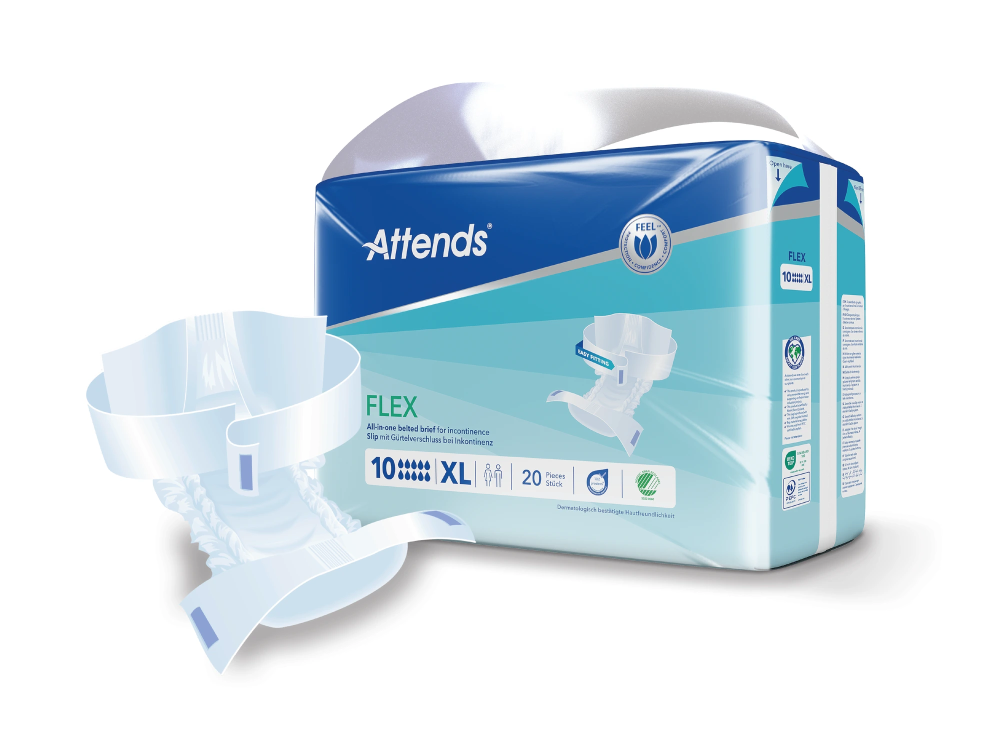 Attends Flex 10 XL beltebleier 20 stk