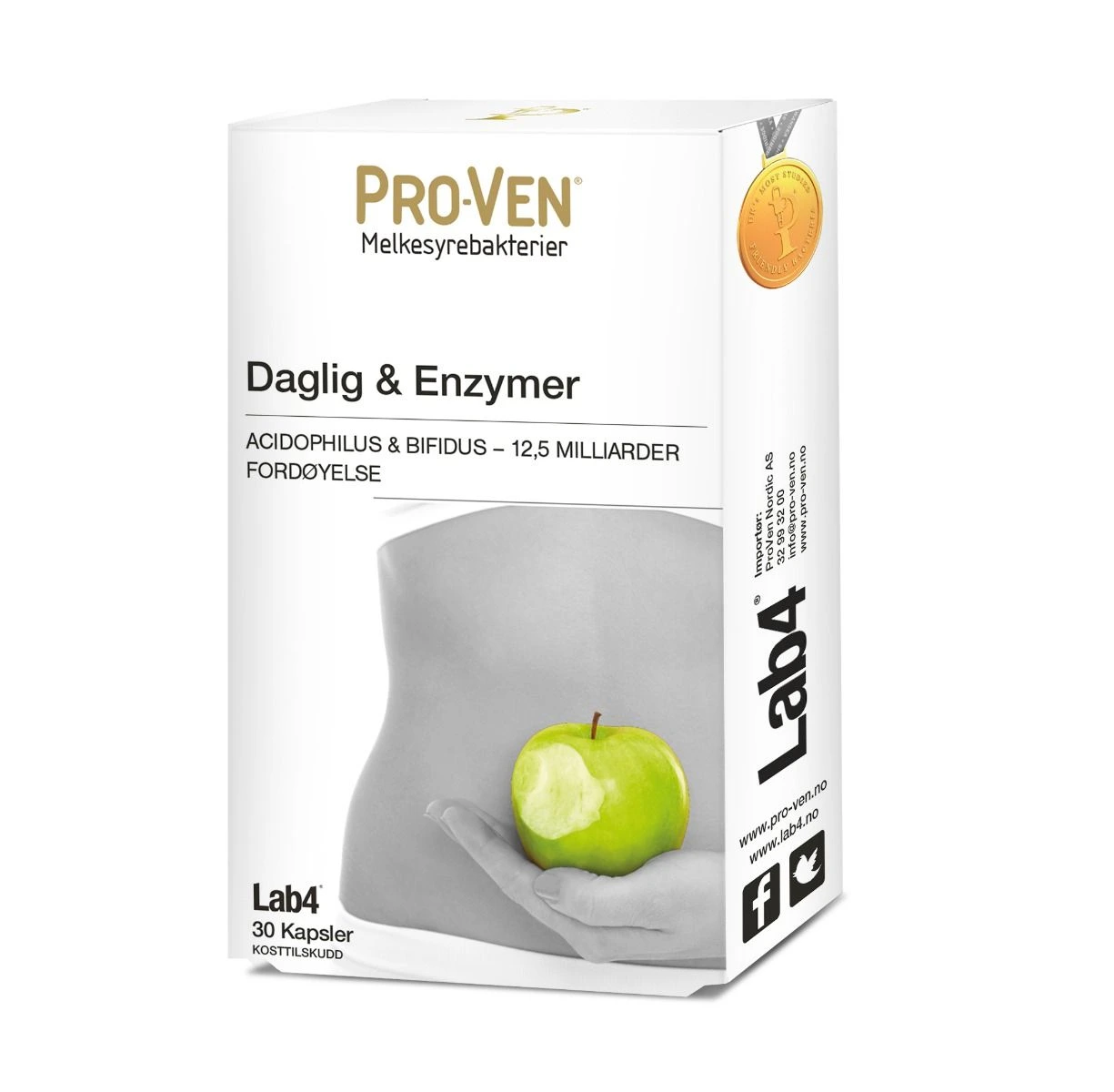 Pro-Ven daglig+enzymer lab4 melkesyrebak kaps