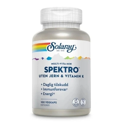 Solaray spektro multi u/jern+K tab