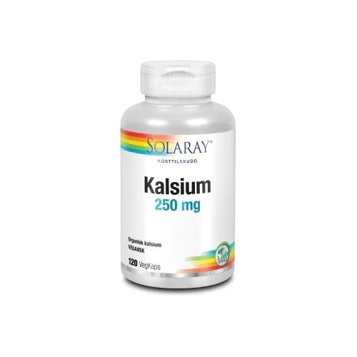 Solaray Kalsium 120 kapsler – Organisk kalsiumsitrat for skjelett og muskelfunksjon
