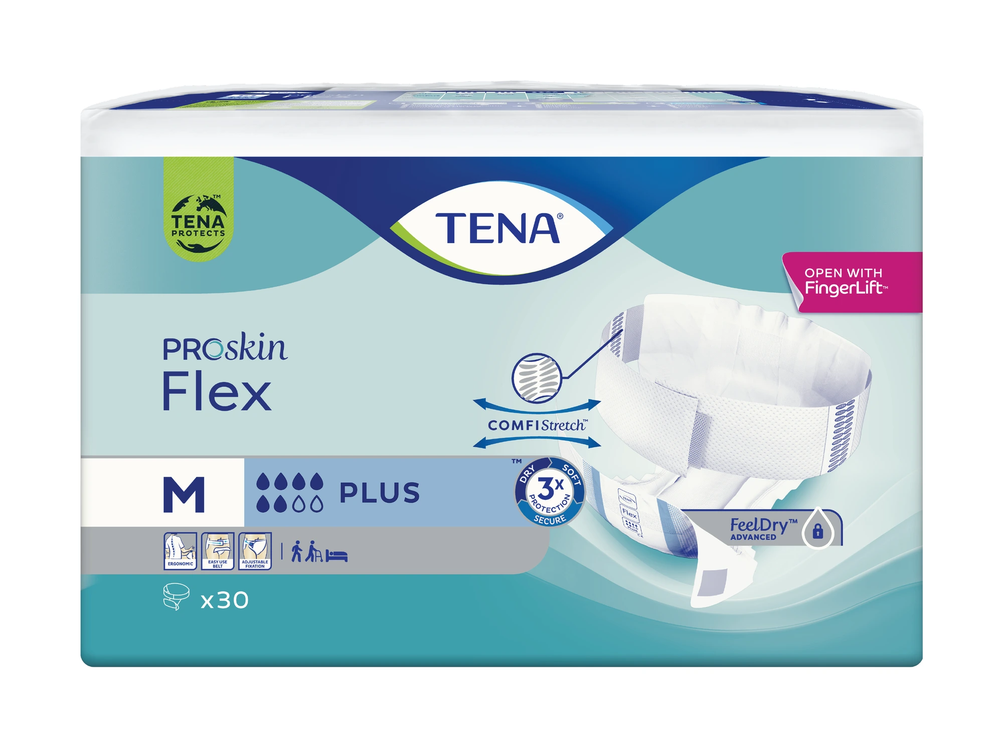 TENA Flex Plus M beltebleier 30 stk