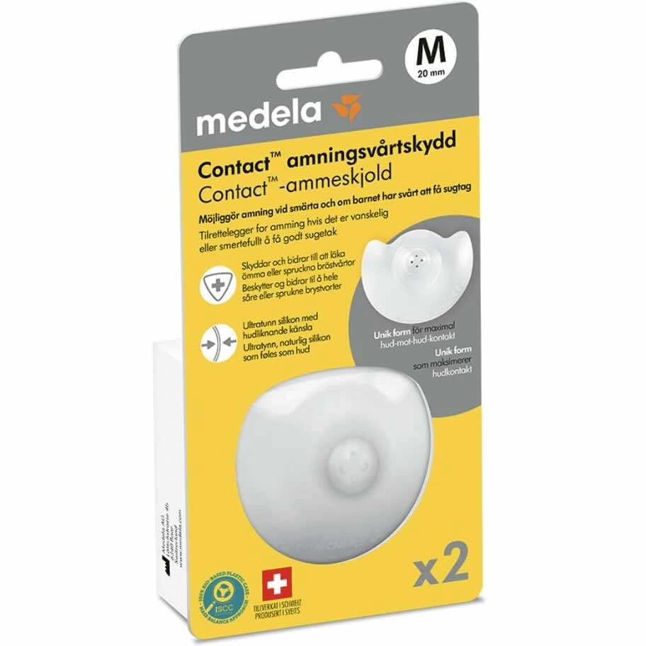 Medela Contact ammeskjold i silikon str M (20mm) 2 stk