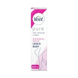 Veet Pure Cream hårfjerning til legger og kropp normal hud 200 ml
