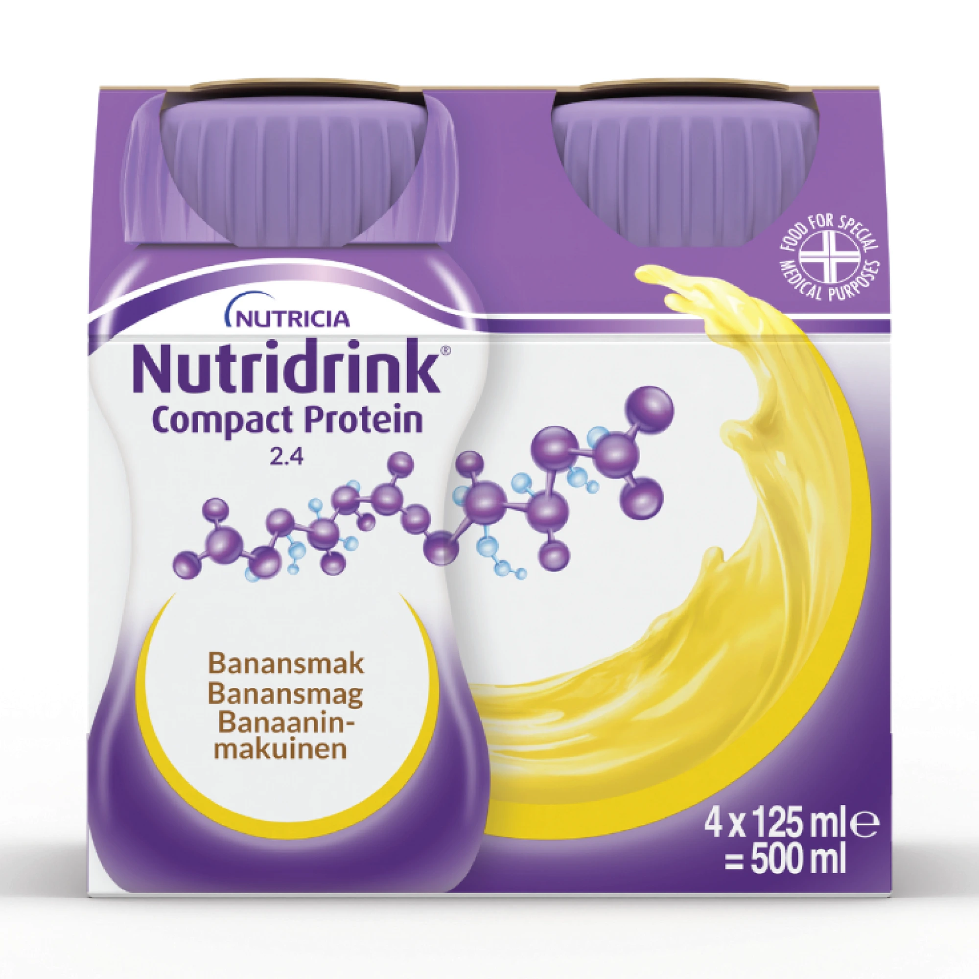 Nutridrink Compact Protein næringsdrikk banan 4x125 ml
