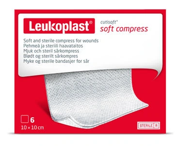 Leukoplast Cutisoft sterile kompress 10x10cm 6 stk