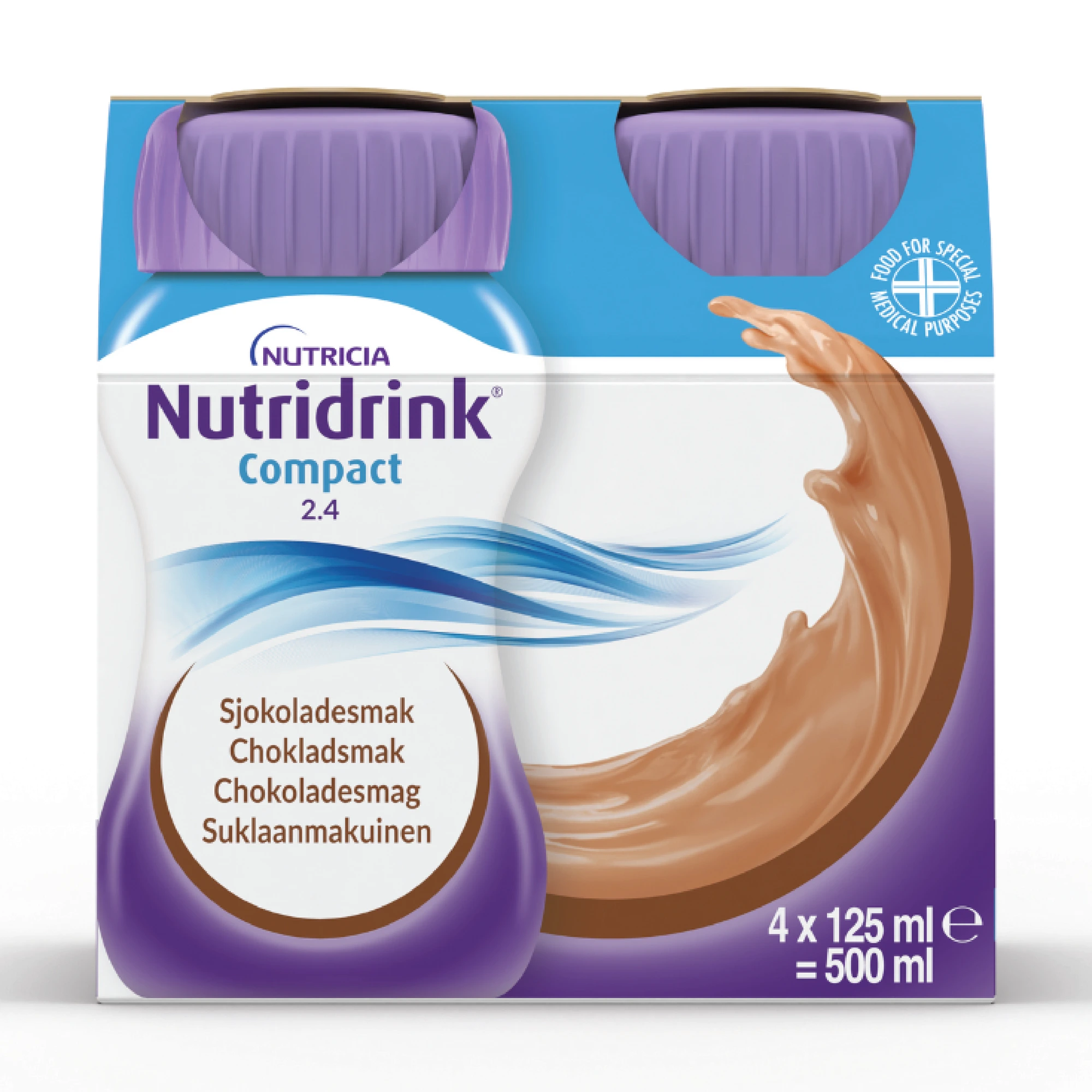 Nutridrink Compact næringsdrikk sjokolade 4x125 ml
