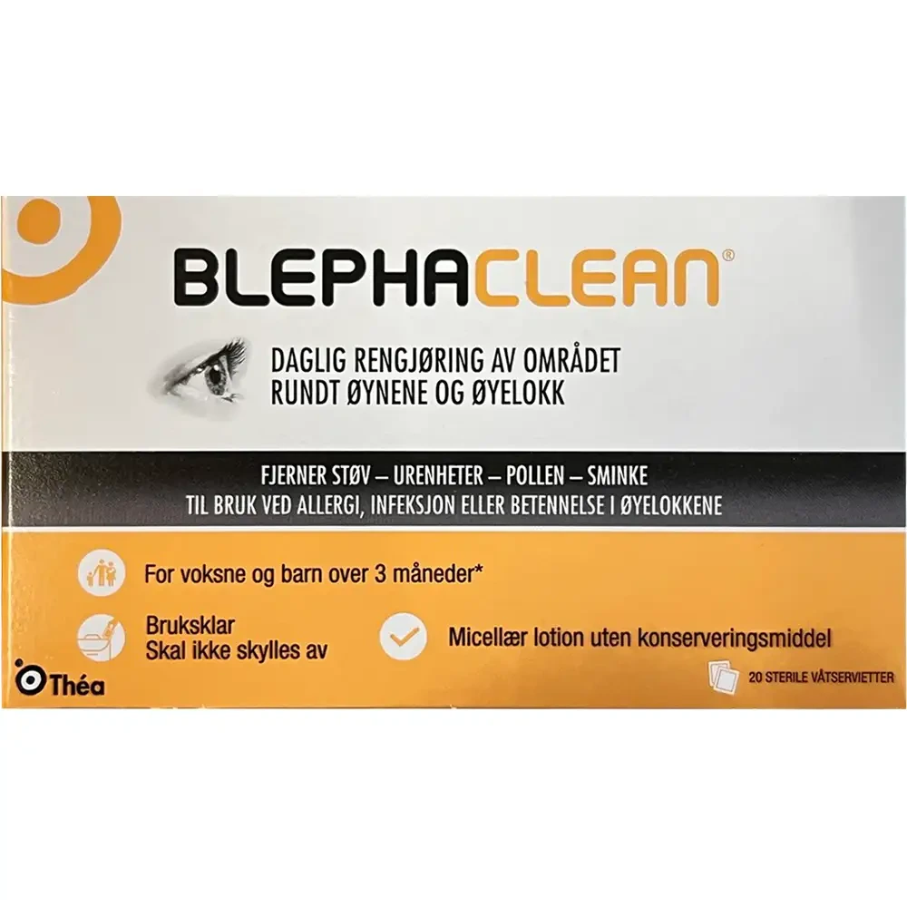 Blephaclean sterile våtservietter 20 stk