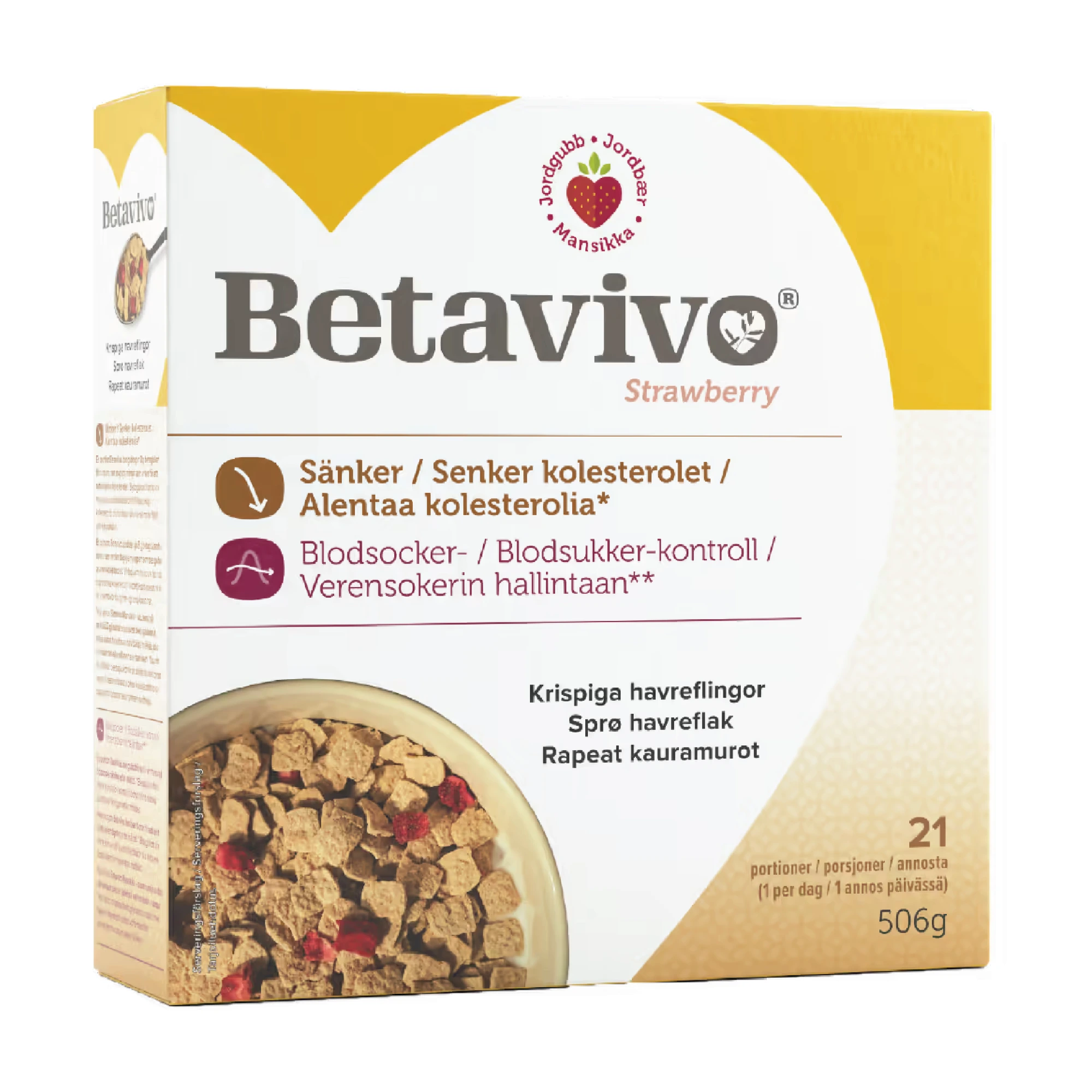 Betavivo sprø havreflak jordbær 506 g
