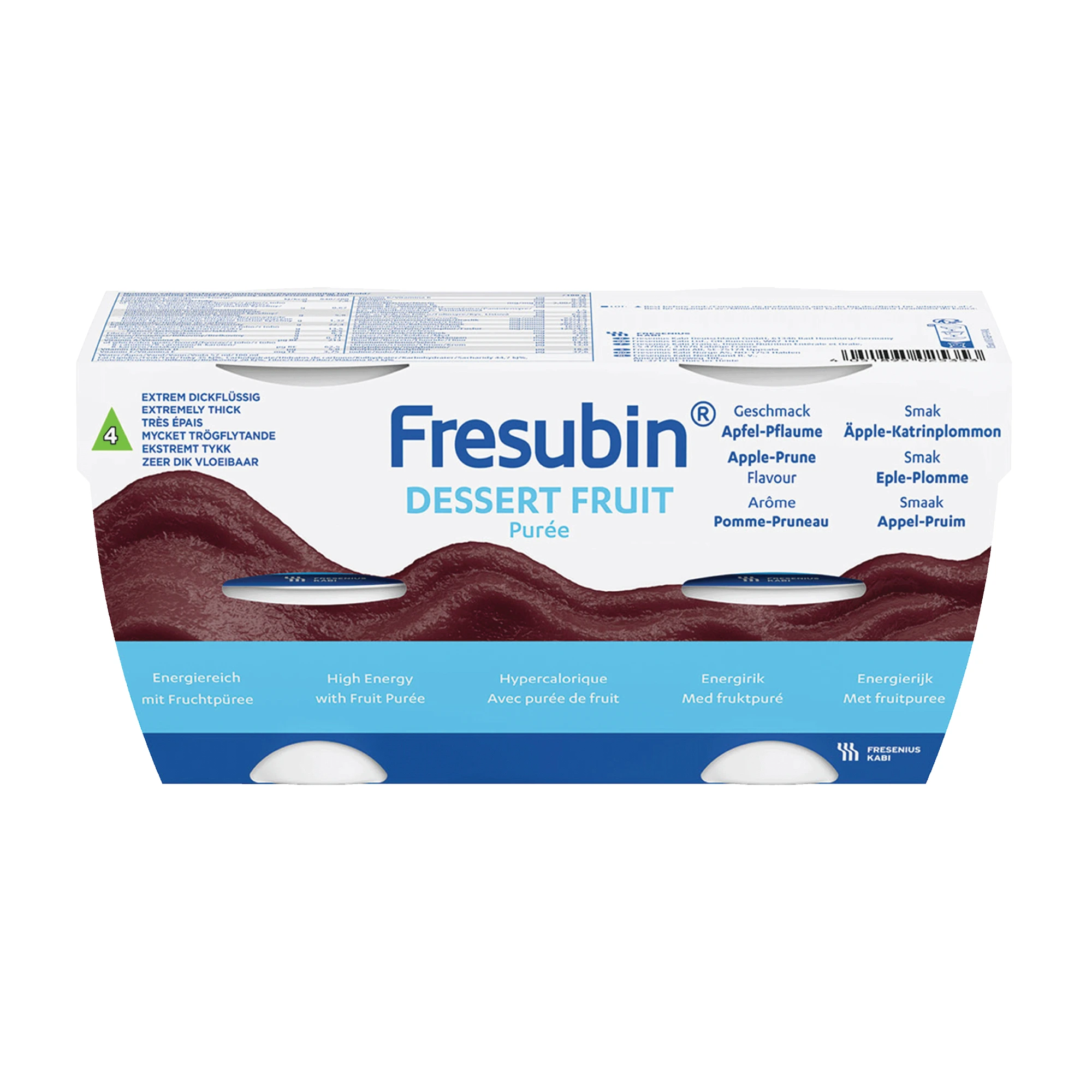 Fresubin Dessert Fruit næringspuré eple-sviske 4X125 g
