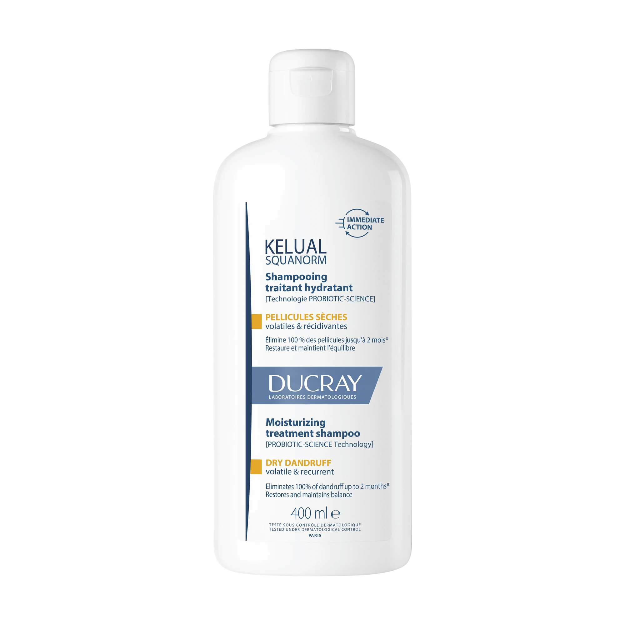 Ducray Kelual Squanorm Dry sjampo til tørr flass 400 ml