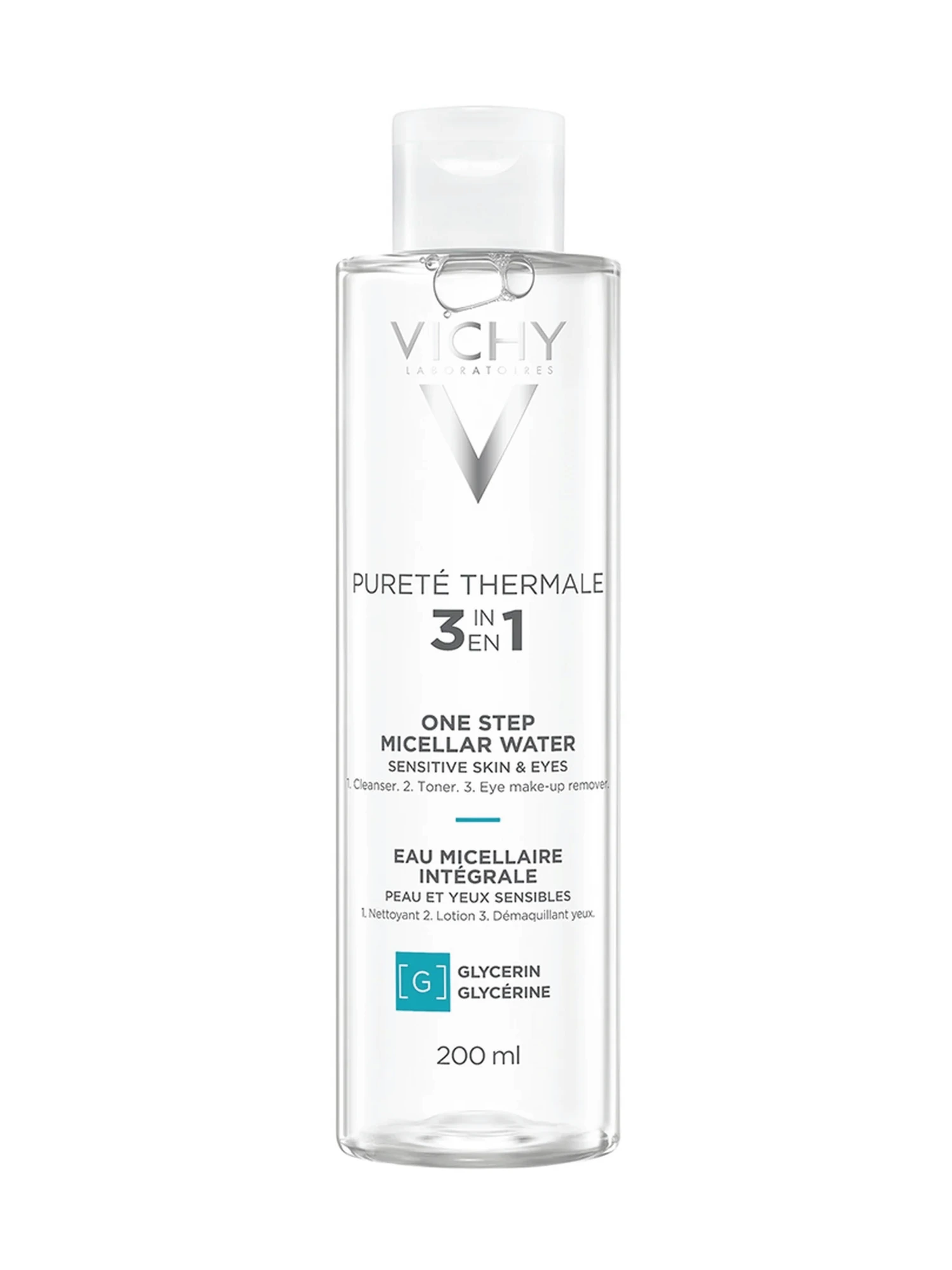 Vichy Pureté Thermale 3-i-1 micellarvann 200 ml