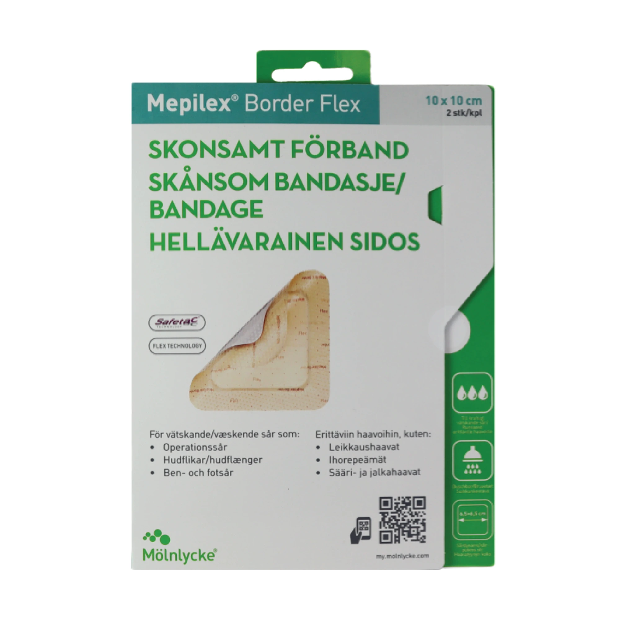 Mepilex Border Flex skumbandasje 10x10 cm 2 stk