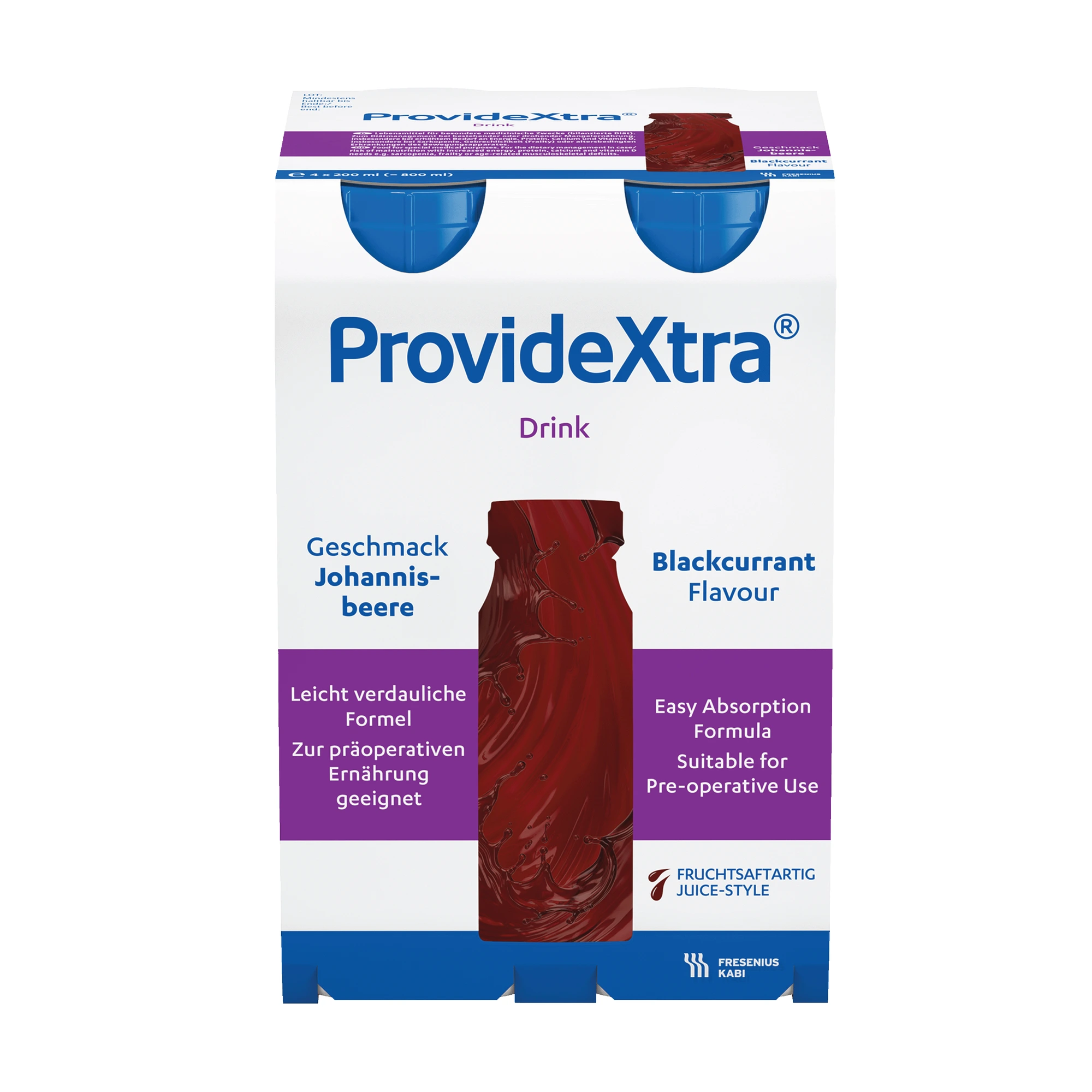ProvideXtra Drink næringsdrikk solbær 4x200 ml