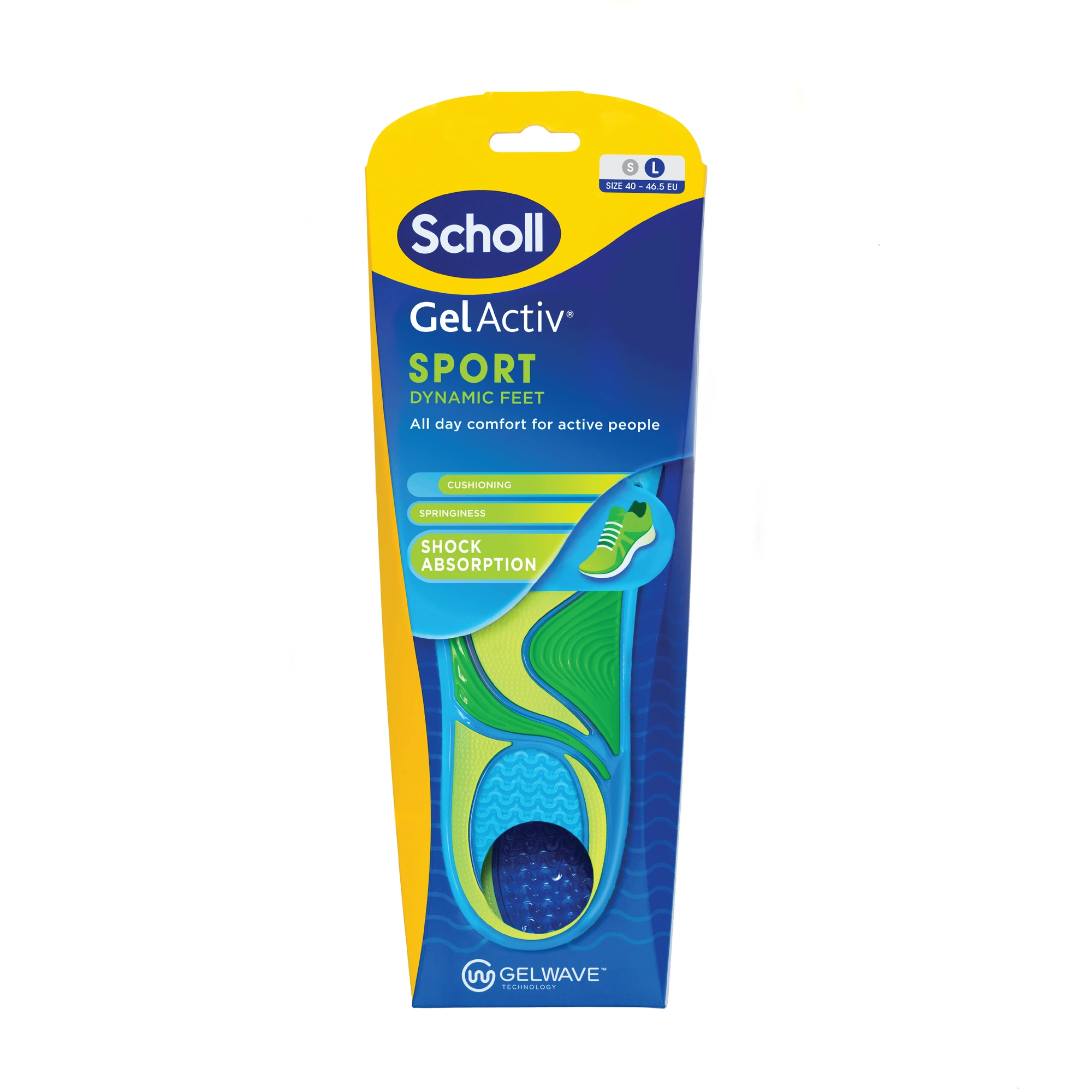 Scholl GelActiv Sport såler L (40-46,5) 1 par