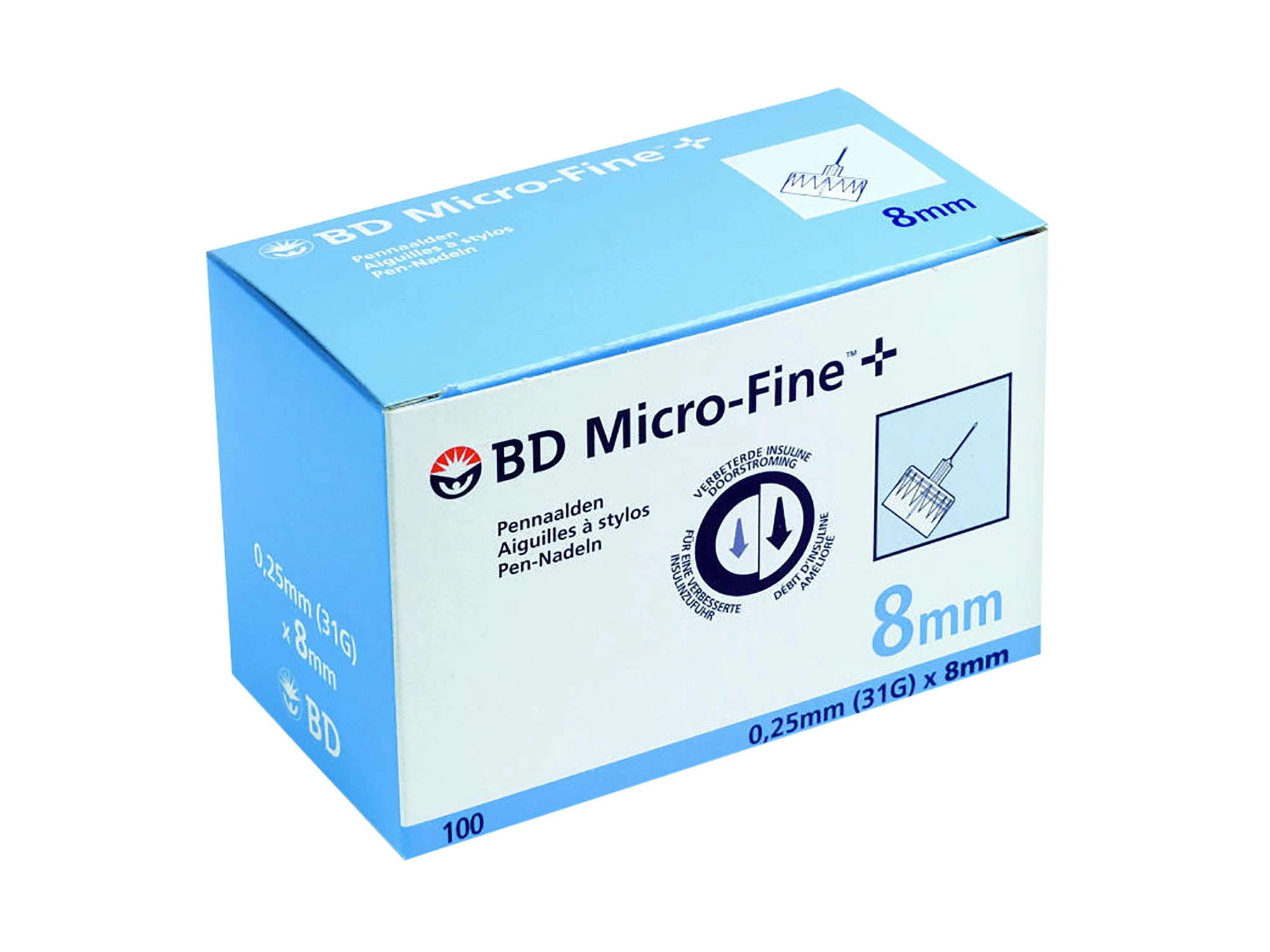 BD Micro-Fine+ 8mm pennekanyler 31G 100 stk