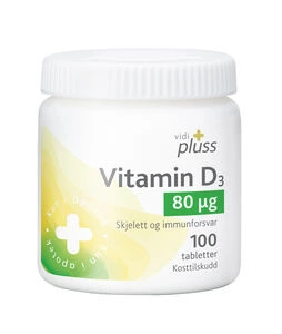 Vidi pluss vit D tab 80 mikrog