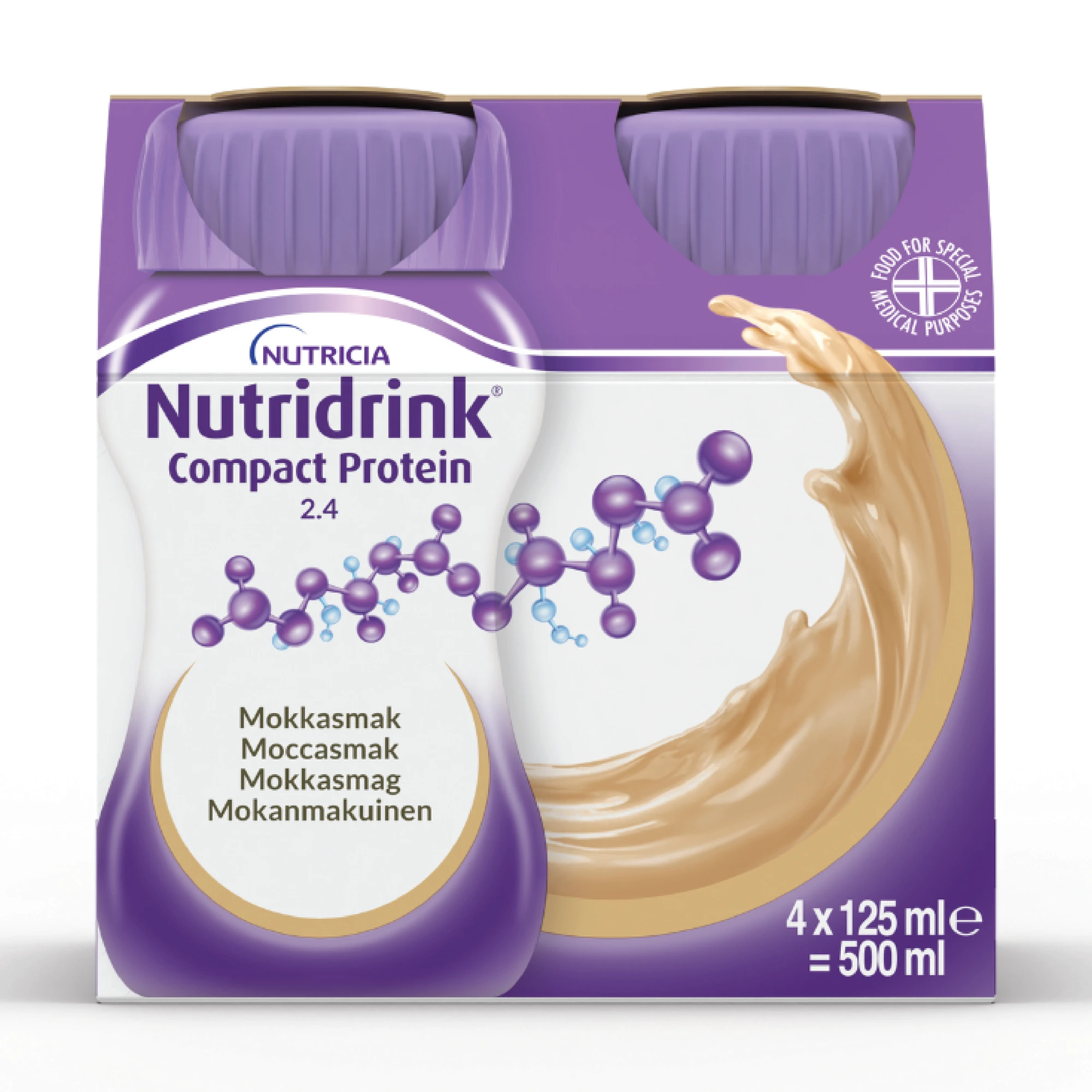 Nutridrink Compact Protein næringsdrikk kaffe/mokka 4x125 ml