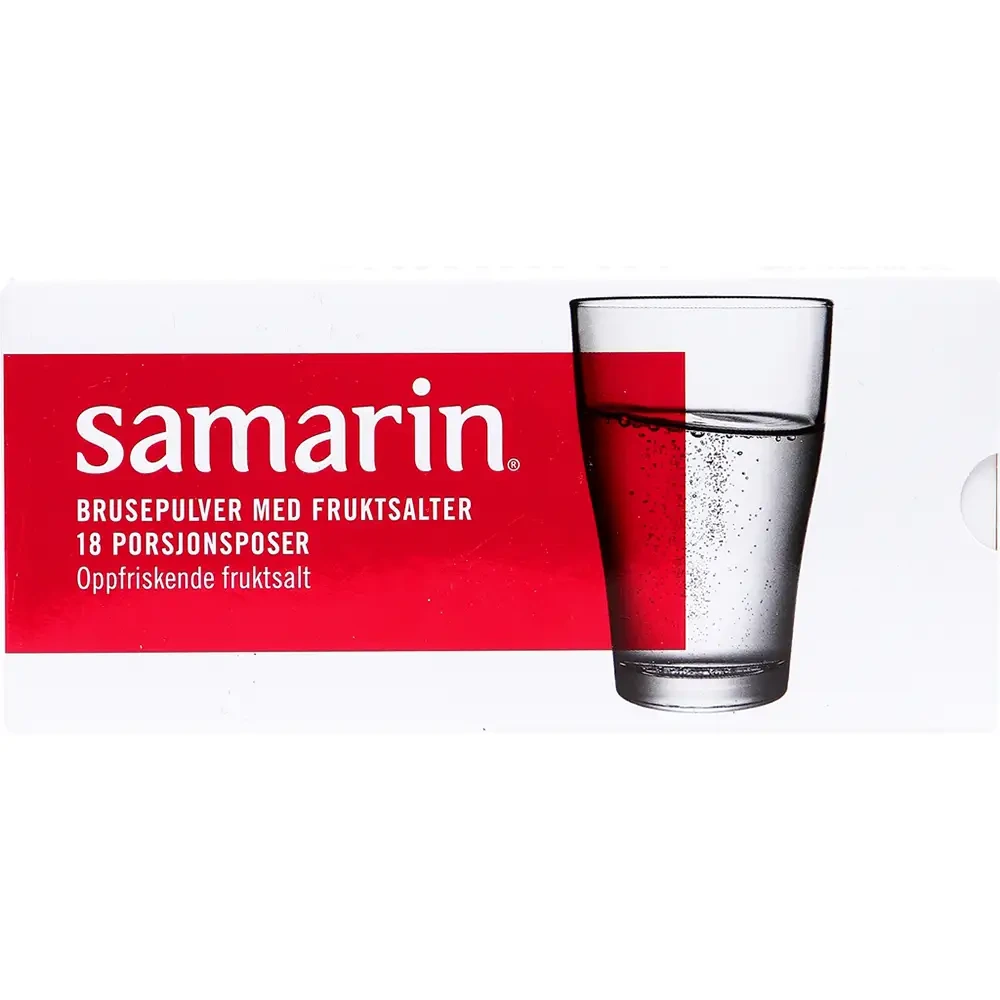 Samarin brusepulver med fruktsalter doseposer 18 stk