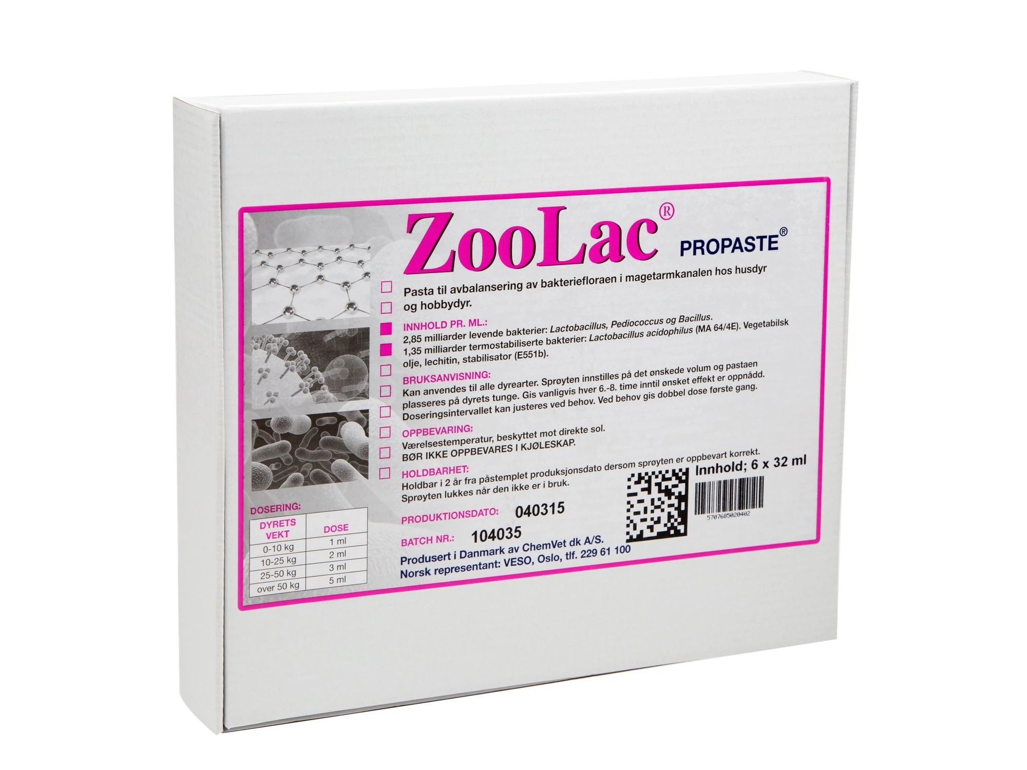 ZooLac Propaste pasta til husdyr og hobbydyr 6x32 ml