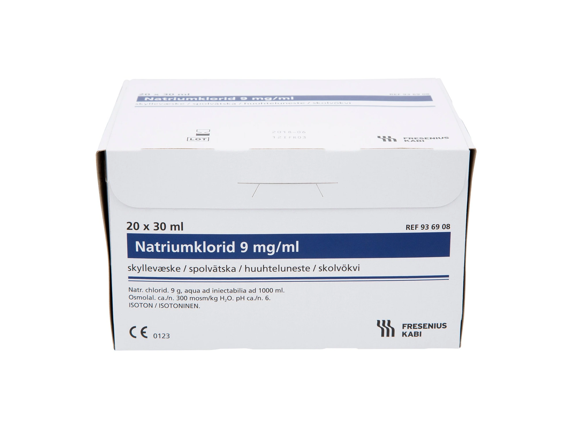 Natriumklorid 9mg/ml øyeskyllevæske plastampulle 20x30 ml