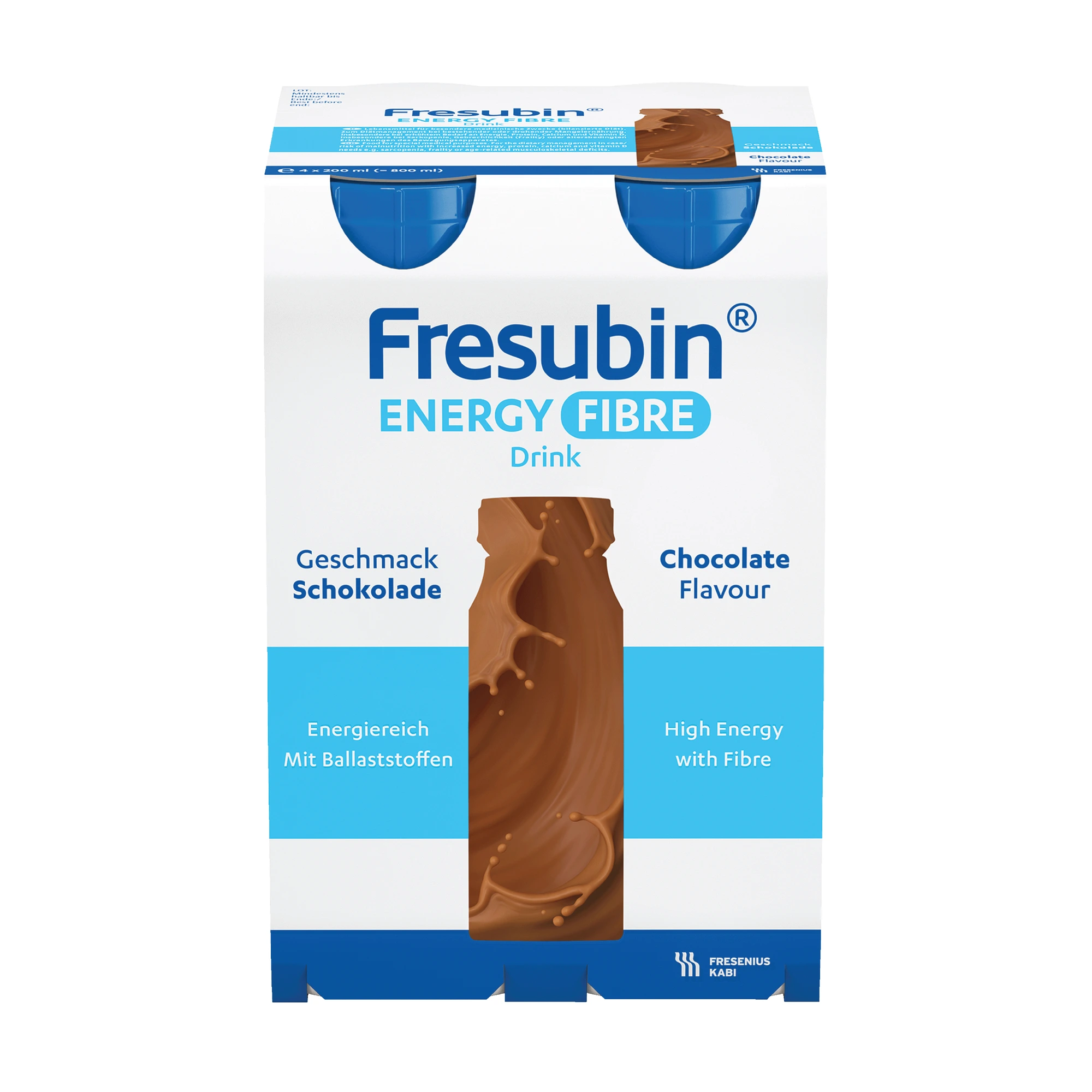 Fresubin Energy Fibre Drink næringsdrikk sjokolade 4x200 ml