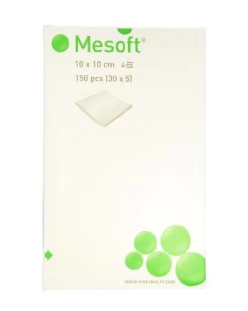 Mesoft sterile kompresser 10x10 cm 5 pk 150 stk