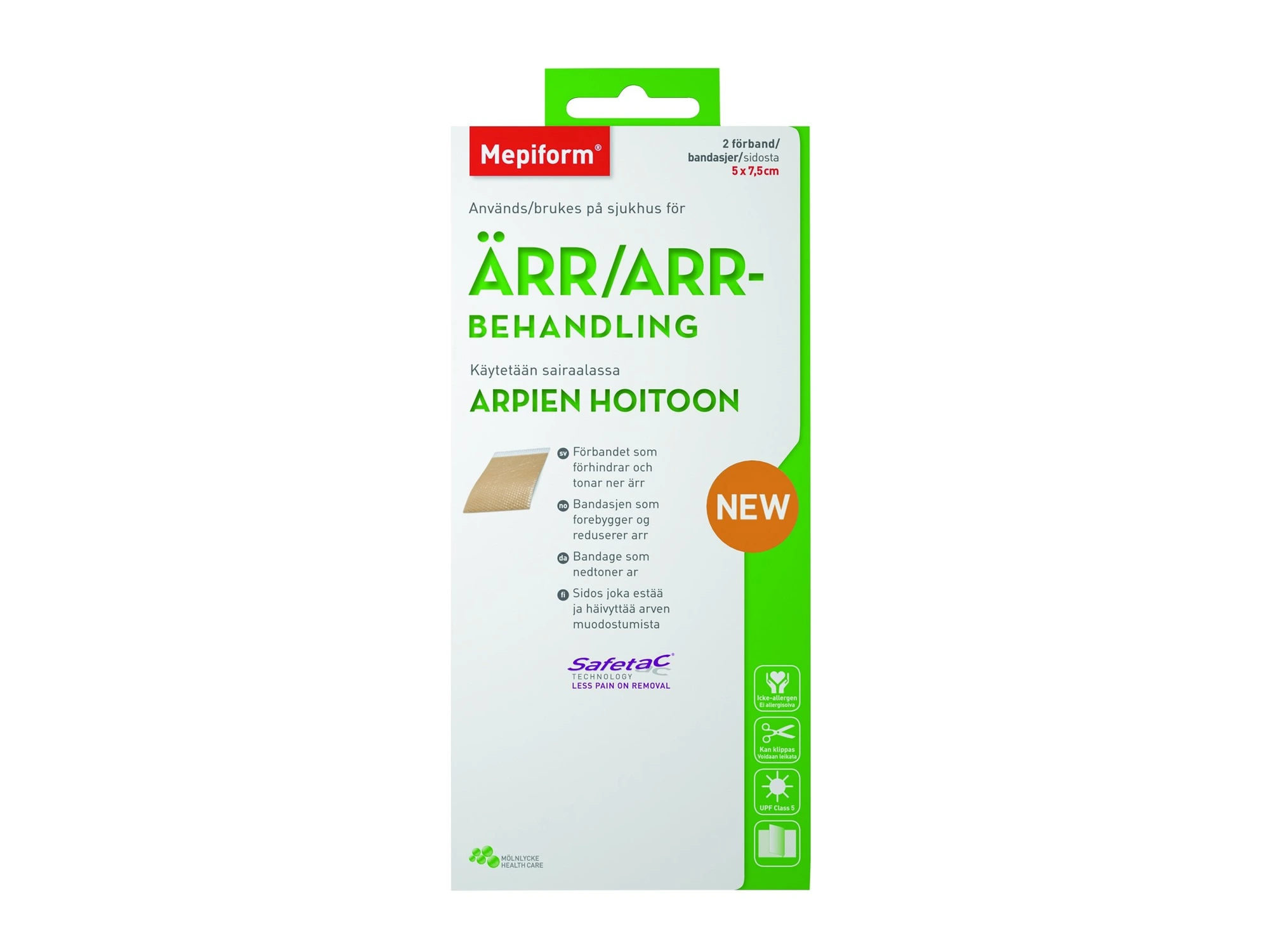 Mepiform arrbandasje 5x7,5cm 2 stk