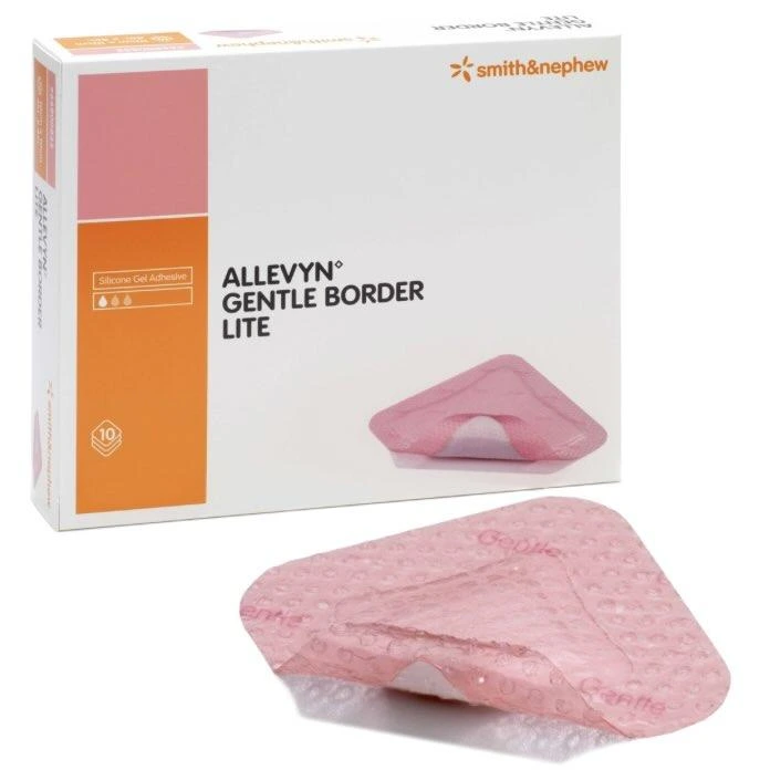 Allevyn Gentle Border Lite bandasje 7,5x7,5cm 10 stk