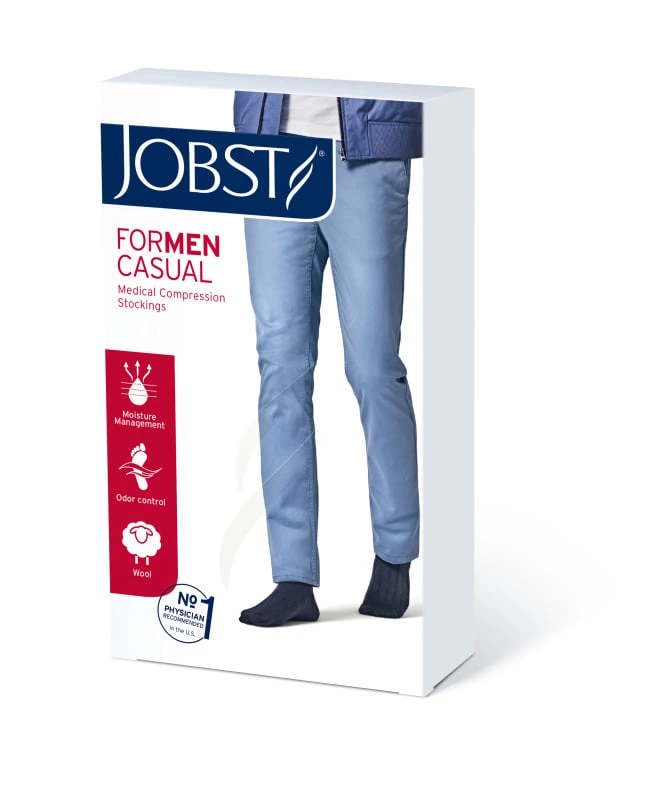Jobst for Men Casual klasse 1 knestrømpe sort S 1 par