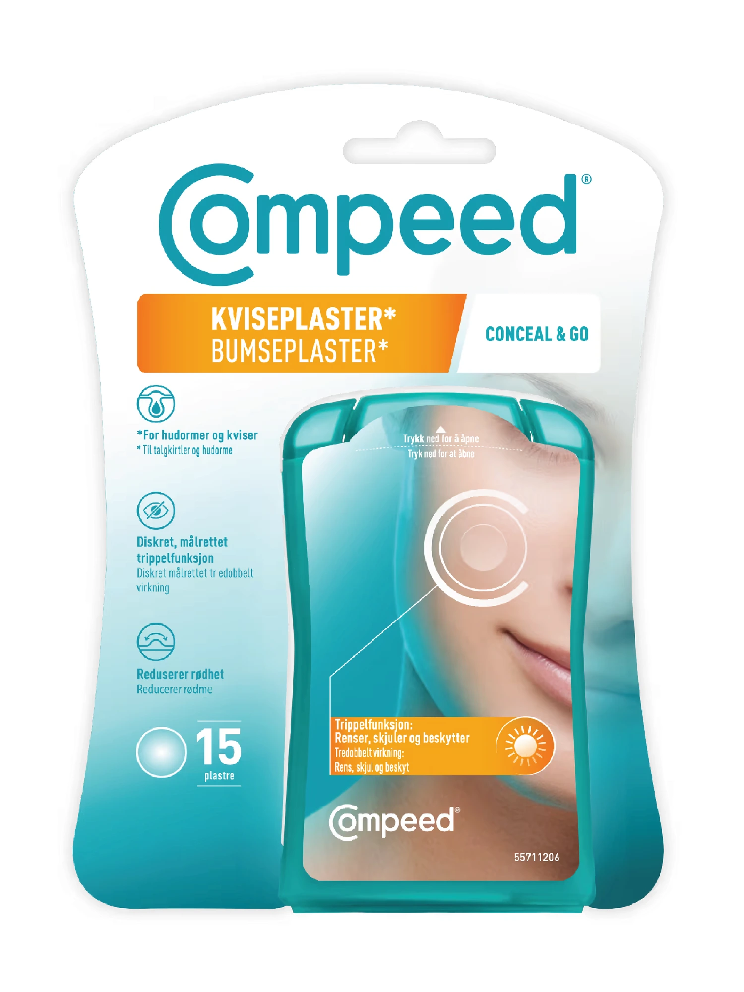 Compeed Conceal & Go kviseplaster 15 stk