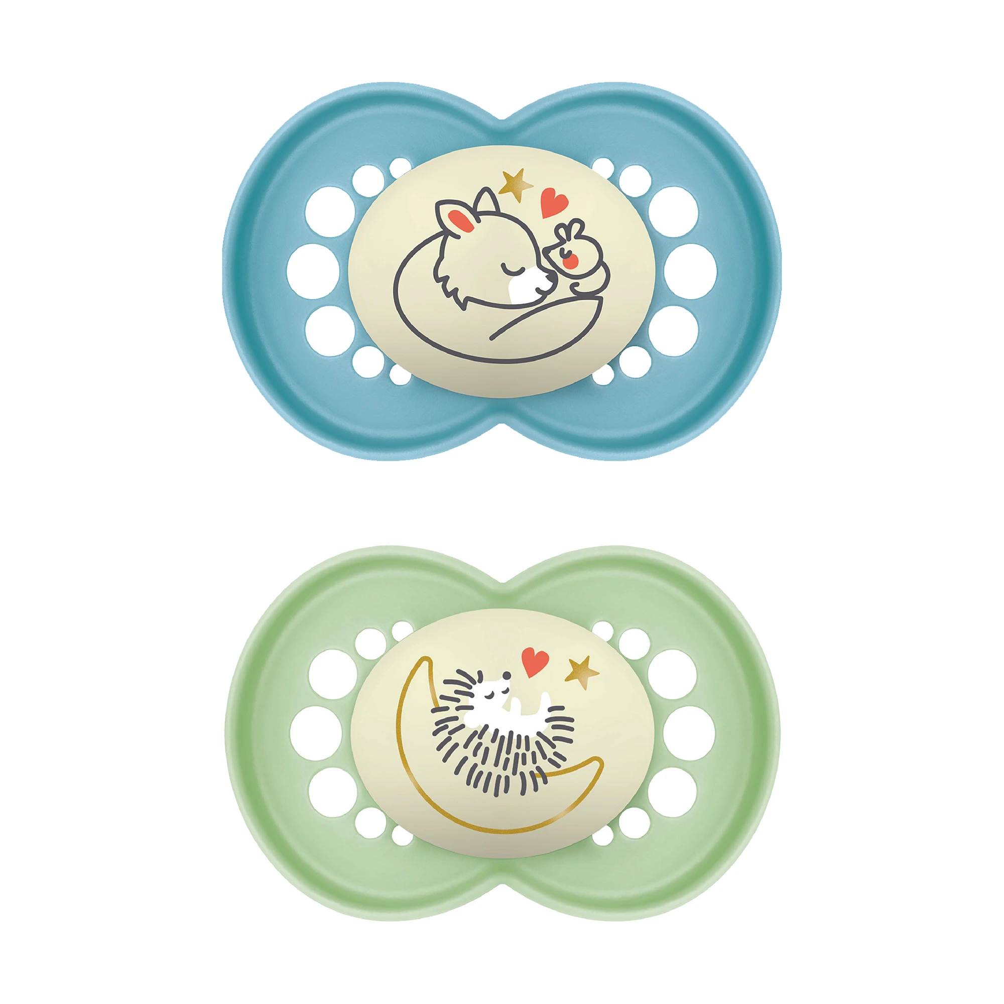 MAM Original Night narresmokk 6-16 måneder blå 2 stk