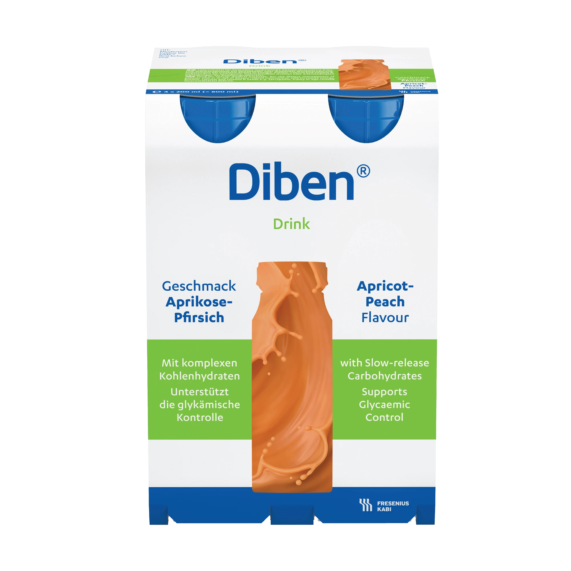 Diben Drink næringsdrikk aprikos-fersken 4x200 ml