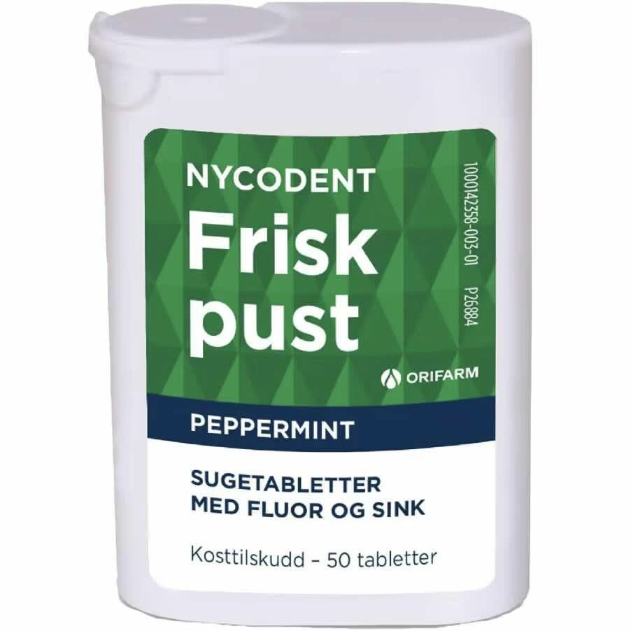 Nycodent frisk pust peppermint sugetab 0,1 mg/3 mg