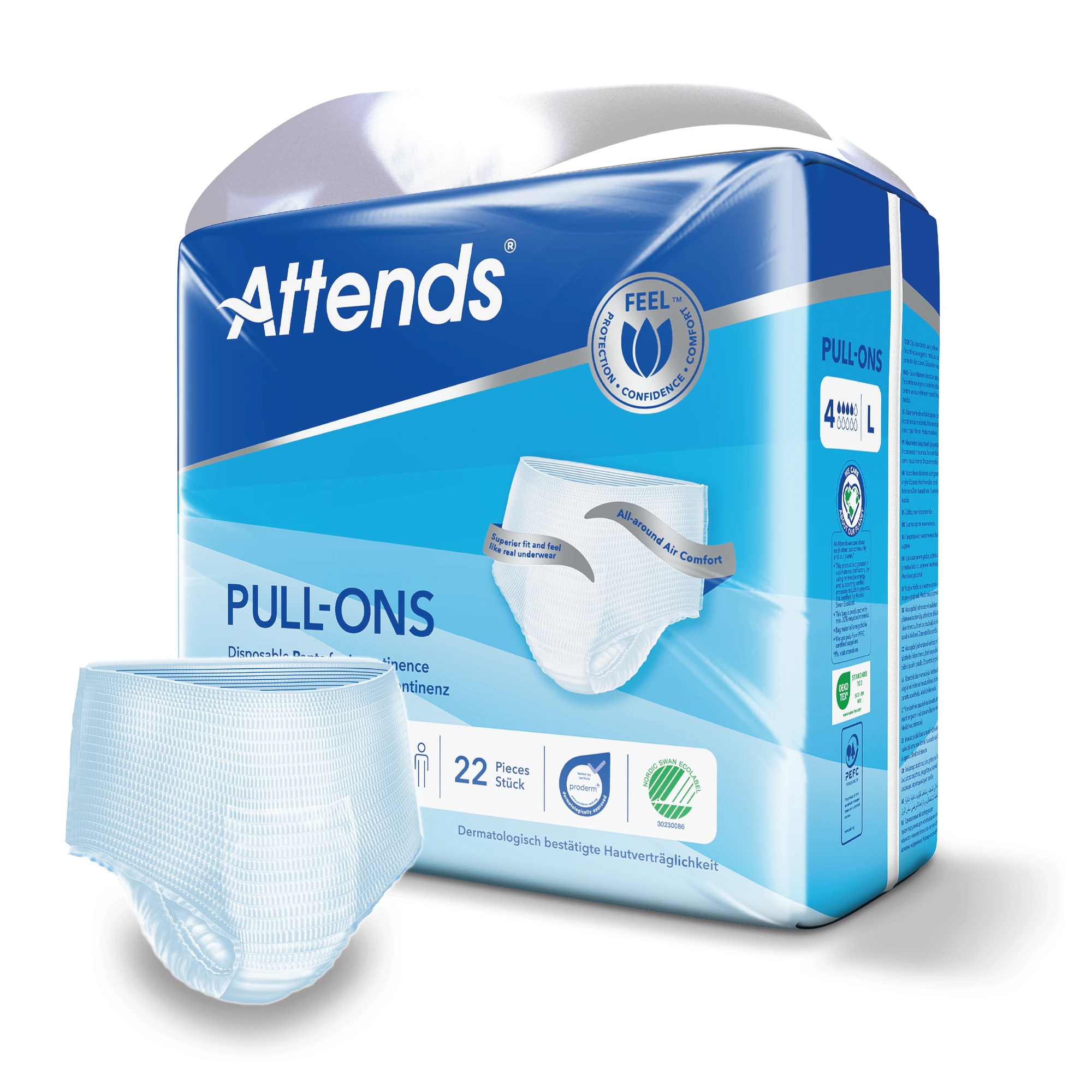 Attends Pull-Ons 4 L - bleiebukse for urinlekkasje 22 stk
